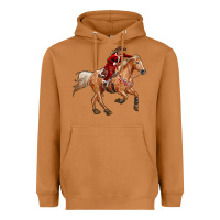 Meerkat Western Christmas Cowgirl On The Horse Heavyweight Hoodie - RanaPortraitStore