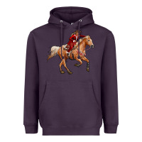 Plum Western Christmas Cowgirl On The Horse Heavyweight Hoodie - RanaPortraitStore