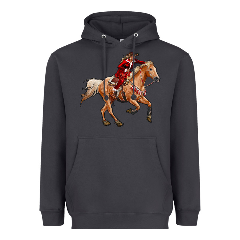 Western Christmas Cowgirl On The Horse Heavyweight Hoodie by RanaPortraitStore | Teevron