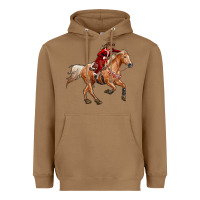 Toasted Coconut Western Christmas Cowgirl On The Horse Heavyweight Hoodie - RanaPortraitStore