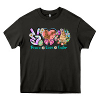 Asphalt Peace love Easter Day Heavy Core Tee - HowdyJamesFarm