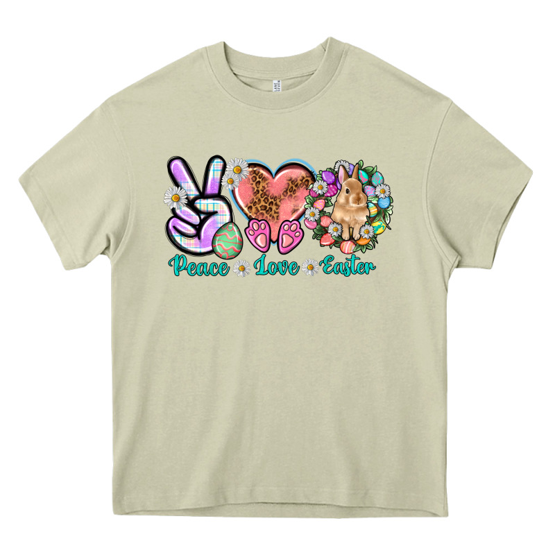 Peace Love Easter Day Heavy Core Tee by HowdyJamesFarm | Teevron