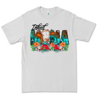 Inked Mama Flowers Cow Premium Tee | Teevron