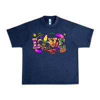 Navy love mardi gras Urban Heavy Tee - FaDigitalArtStudio