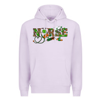 Lilac st patrick's day nurse Premium Hoodie - RanaPortraitStore