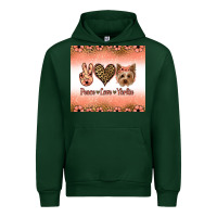 Forest Green peace love yorkie Urban Hoodie - Jasminsmagicworld