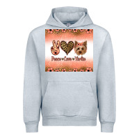 Heather Grey peace love yorkie Urban Hoodie - Jasminsmagicworld