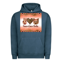 Pigment Midnight Navy peace love yorkie Urban Hoodie - Jasminsmagicworld