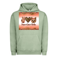 Pigment Oil Green peace love yorkie Urban Hoodie - Jasminsmagicworld