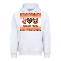 White peace love yorkie Urban Hoodie - Jasminsmagicworld