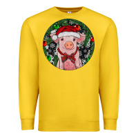 Lemon Sitting Pig Christmas Premium Sweatshirt - RanaPortraitStore