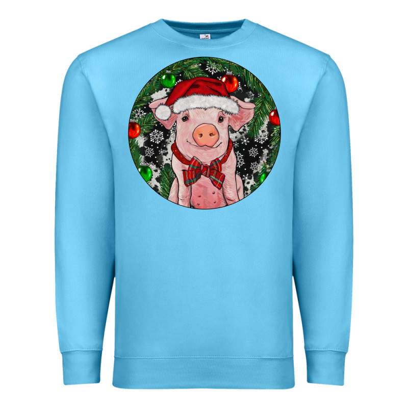 Sitting Pig Christmas Premium Sweatshirt by RanaPortraitStore | Teevron