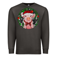 Smoke Sitting Pig Christmas Premium Sweatshirt - RanaPortraitStore