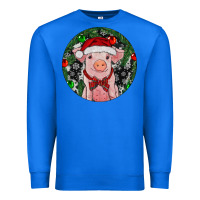 True Royal Sitting Pig Christmas Premium Sweatshirt - RanaPortraitStore