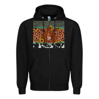 Black red angus leopard Zipper Hoodie - JahusDesignShop
