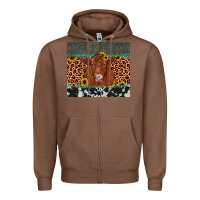 Chestnut red angus leopard Zipper Hoodie - JahusDesignShop