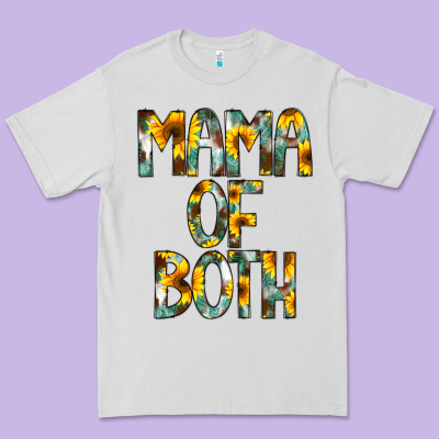 Mama Of Both Premium Tee Designed By Cowcowdesign