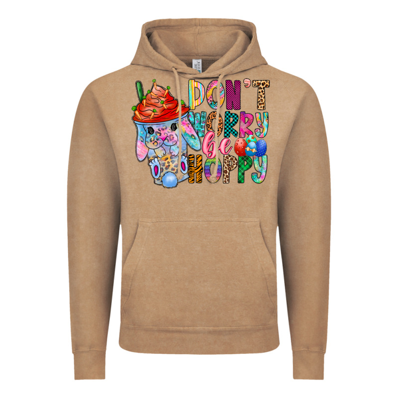Don T Worry Be Hoppy Easter Vintage Hoodie by CowhideDigitalArt | Teevron