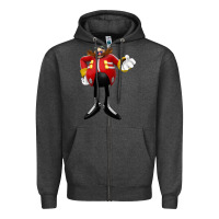 Charcoal Heather doctor eggman Zipper Hoodie - DesigneFamous