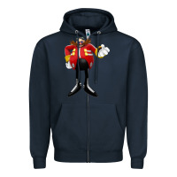 Navy doctor eggman Zipper Hoodie - DesigneFamous