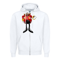 White doctor eggman Zipper Hoodie - DesigneFamous