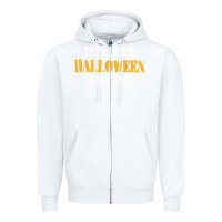 White this is my halloween costume Zipper Hoodie - DesigneFamous
