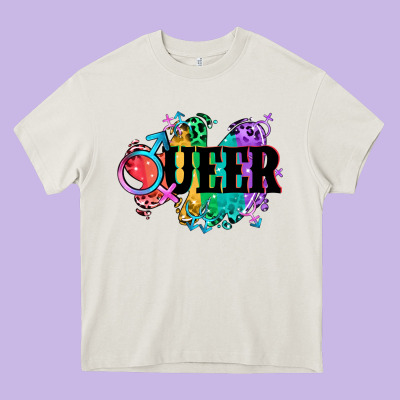 Queer Heavy Core Tee Designed By Cowgirlartshop
