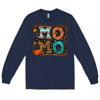Navy Fall Autumn Leopard Momo Long Sleeve Tee - LillyAllenDesigns