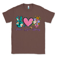 Chestnut peace love springwith flowers and butterfly Classic Tee - Artiststas