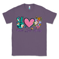 Lavender peace love springwith flowers and butterfly Classic Tee - Artiststas