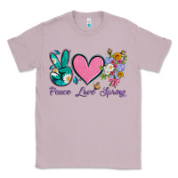Lilac peace love springwith flowers and butterfly Classic Tee - Artiststas