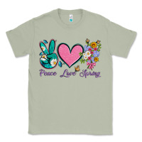 Matcha peace love springwith flowers and butterfly Classic Tee - Artiststas
