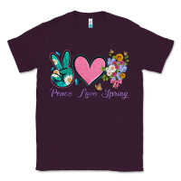 Plum peace love springwith flowers and butterfly Classic Tee - Artiststas