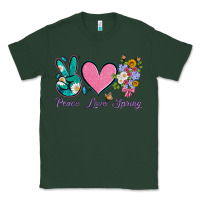 Sports Green peace love springwith flowers and butterfly Classic Tee - Artiststas