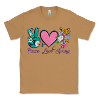 Toasted Coconut peace love springwith flowers and butterfly Classic Tee - Artiststas