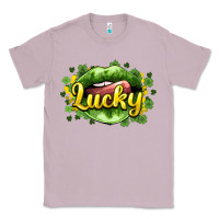 Lilac St. Patrick's Day lips lucky Classic Tee - HowdyJamesFarm