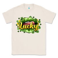 Natural St. Patrick's Day lips lucky Classic Tee - HowdyJamesFarm