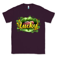 Plum St. Patrick's Day lips lucky Classic Tee - HowdyJamesFarm