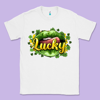 St. Patrick's Day Lips Lucky Classic Tee Designed By Howdyjamesfarm