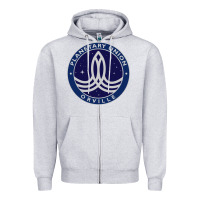 Heather Grey The Orville Zipper Hoodie - DesigneFamous