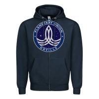 Navy The Orville Zipper Hoodie - DesigneFamous