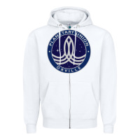White The Orville Zipper Hoodie - DesigneFamous