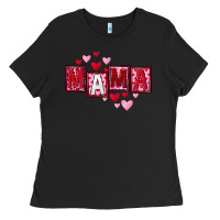 Black Mother's Day mama hearts Ladies Tee - FaDigitalArtStudio