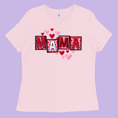 Mother's Day Mama Hearts Ladies Tee Designed By Fadigitalartstudio