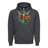 Smoke texas longhorn texas map Zipper Hoodie - JahusDesignShop