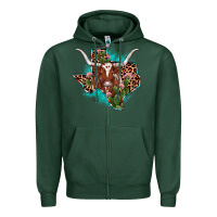 Sports Green texas longhorn texas map Zipper Hoodie - JahusDesignShop