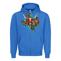 True Royal texas longhorn texas map Zipper Hoodie - JahusDesignShop