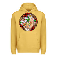 Antique Gold Christmas chicken Premium Hoodie - Artiststas