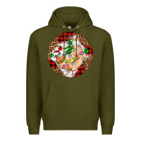 Army Green Christmas chicken Premium Hoodie - Artiststas