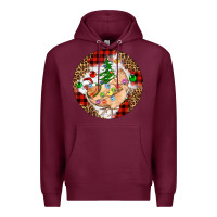 Burgundy Christmas chicken Premium Hoodie - Artiststas